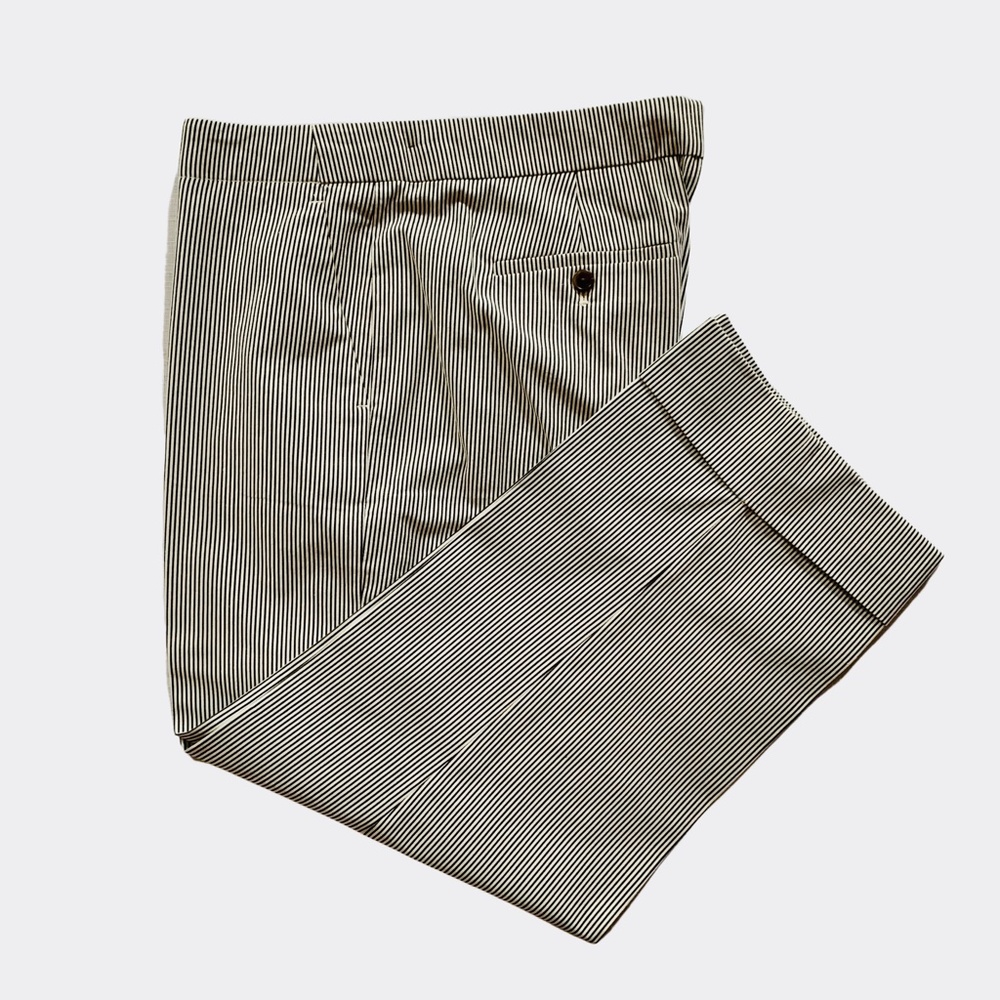 J. Crew Paley Seersucker Striped Cropped Cuffed Pants